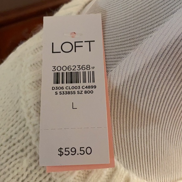 Off White LOFT Sweater - Picture 2 of 7